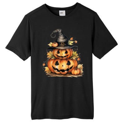 Halloween Pumpkin Witch Fall Autumn Illustration Tall Fusion ChromaSoft Performance T-Shirt