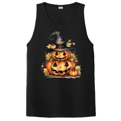 Halloween Pumpkin Witch Fall Autumn Illustration PosiCharge Competitor Tank