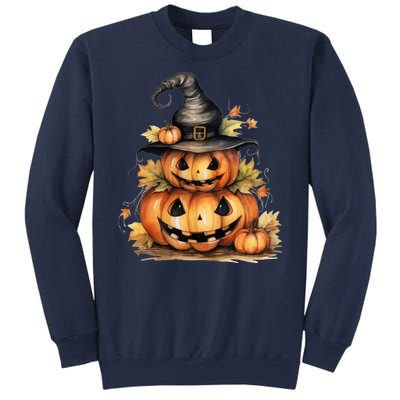 Halloween Pumpkin Witch Fall Autumn Illustration Sweatshirt