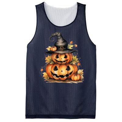 Halloween Pumpkin Witch Fall Autumn Illustration Mesh Reversible Basketball Jersey Tank