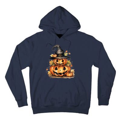 Halloween Pumpkin Witch Fall Autumn Illustration Tall Hoodie