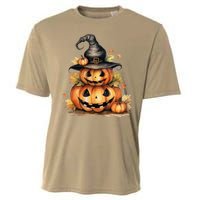 Halloween Pumpkin Witch Fall Autumn Illustration Cooling Performance Crew T-Shirt