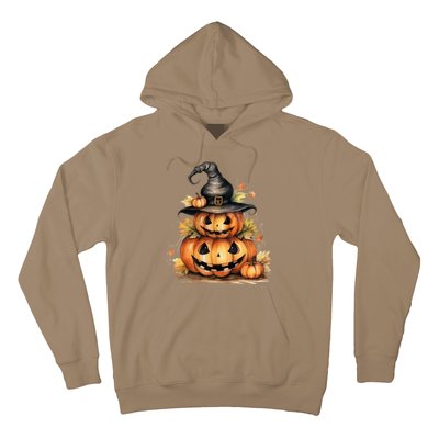 Halloween Pumpkin Witch Fall Autumn Illustration Hoodie