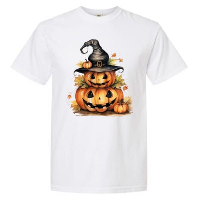 Halloween Pumpkin Witch Fall Autumn Illustration Garment-Dyed Heavyweight T-Shirt