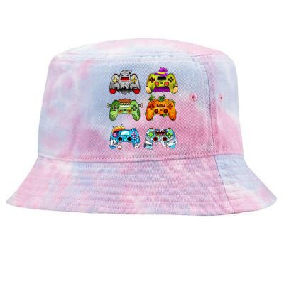 Halloween Pumpkin Witch Gaming Controllers Zombie Tie-Dyed Bucket Hat