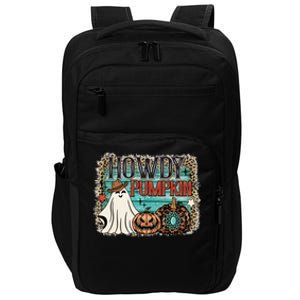 Howdy Pumpkin Western Halloween Spooky Season Impact Tech Backpack