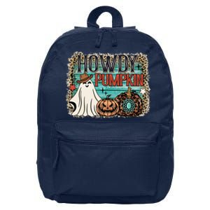 Howdy Pumpkin Western Halloween Spooky Season 16 in Basic Backpack