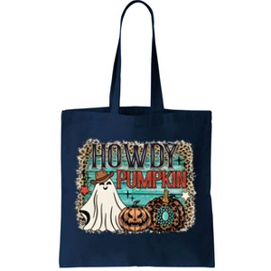 Howdy Pumpkin Western Halloween Spooky Season Tote Bag