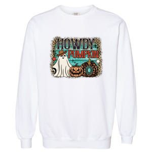 Howdy Pumpkin Western Halloween Spooky Season Garment-Dyed Sweatshirt