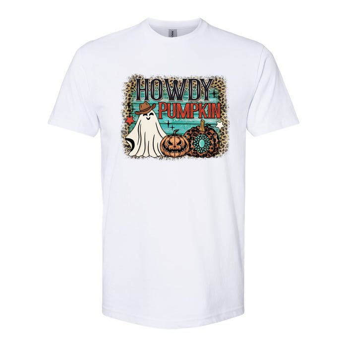 Howdy Pumpkin Western Halloween Spooky Season Softstyle CVC T-Shirt