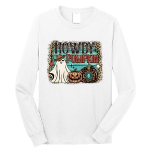 Howdy Pumpkin Western Halloween Spooky Season Long Sleeve Shirt