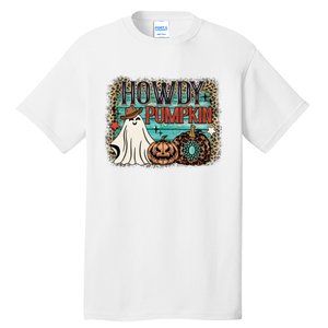 Howdy Pumpkin Western Halloween Spooky Season Tall T-Shirt