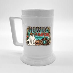 Howdy Pumpkin Western Halloween Spooky Season Beer Stein