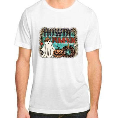 Howdy Pumpkin Western Halloween Spooky Season Adult ChromaSoft Performance T-Shirt