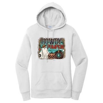 Howdy Pumpkin Western Halloween Spooky Season Women's Pullover Hoodie