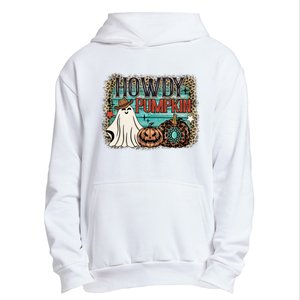 Howdy Pumpkin Western Halloween Spooky Season Urban Pullover Hoodie