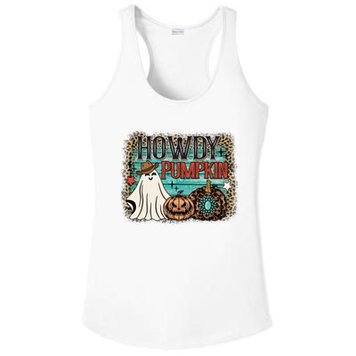 Howdy Pumpkin Western Halloween Spooky Season Ladies PosiCharge Competitor Racerback Tank