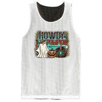 Howdy Pumpkin Western Halloween Spooky Season Mesh Reversible Basketball Jersey Tank