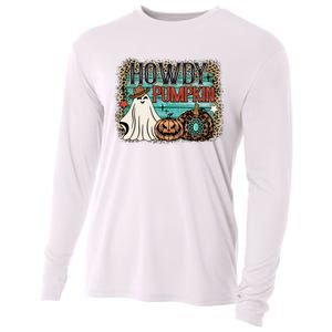 Howdy Pumpkin Western Halloween Spooky Season Cooling Performance Long Sleeve Crew