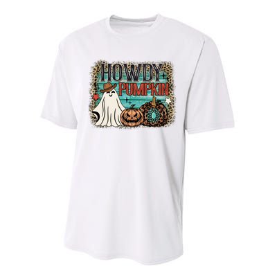 Howdy Pumpkin Western Halloween Spooky Season Performance Sprint T-Shirt