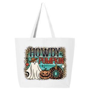 Howdy Pumpkin Western Halloween Spooky Season 25L Jumbo Tote