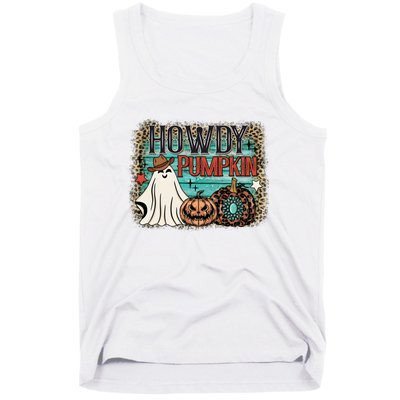 Howdy Pumpkin Western Halloween Spooky Season Tank Top