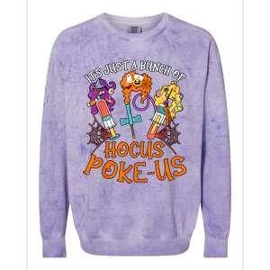 Hocus Pokeus Witch Nurse Halloween Medical Lab Tech Spooky Colorblast Crewneck Sweatshirt