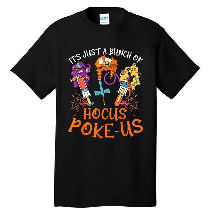 Hocus Pokeus Witch Nurse Halloween Medical Lab Tech Spooky Tall T-Shirt