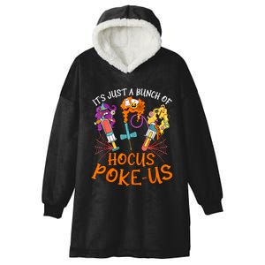 Hocus Pokeus Witch Nurse Halloween Medical Lab Tech Spooky Hooded Wearable Blanket