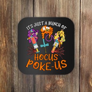 Hocus Pokeus Witch Nurse Halloween Medical Lab Tech Spooky Coaster