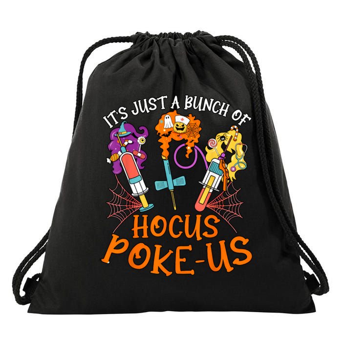 Hocus Pokeus Witch Nurse Halloween Medical Lab Tech Spooky Drawstring Bag