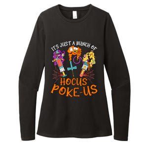 Hocus Pokeus Witch Nurse Halloween Medical Lab Tech Spooky Womens CVC Long Sleeve Shirt