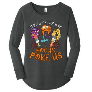 Hocus Pokeus Witch Nurse Halloween Medical Lab Tech Spooky Women's Perfect Tri Tunic Long Sleeve Shirt