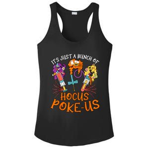 Hocus Pokeus Witch Nurse Halloween Medical Lab Tech Spooky Ladies PosiCharge Competitor Racerback Tank