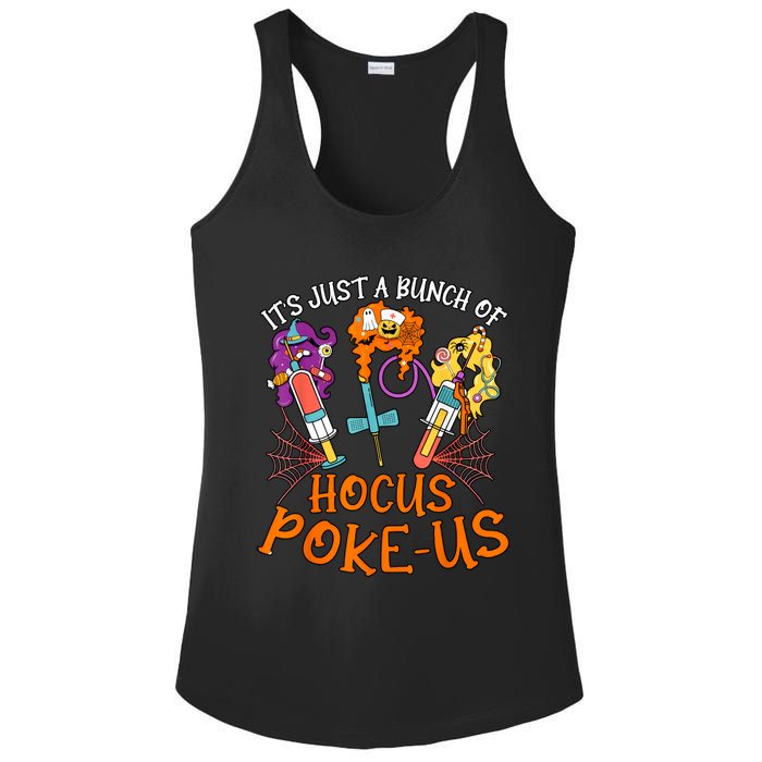 Hocus Pokeus Witch Nurse Halloween Medical Lab Tech Spooky Ladies PosiCharge Competitor Racerback Tank