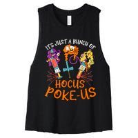 Hocus Pokeus Witch Nurse Halloween Medical Lab Tech Spooky Women's Racerback Cropped Tank