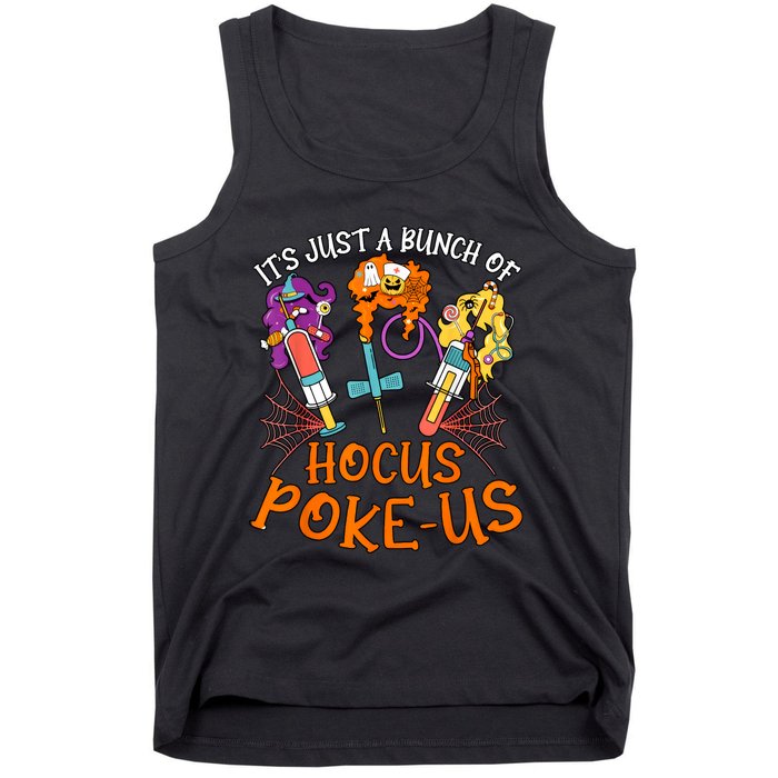 Hocus Pokeus Witch Nurse Halloween Medical Lab Tech Spooky Tank Top