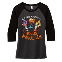 Hocus Pokeus Witch Nurse Halloween Medical Lab Tech Spooky Women's Tri-Blend 3/4-Sleeve Raglan Shirt