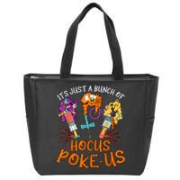 Hocus Pokeus Witch Nurse Halloween Medical Lab Tech Spooky Zip Tote Bag