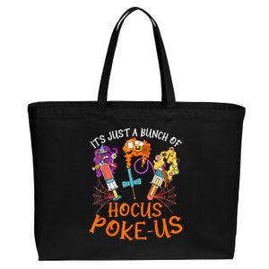 Hocus Pokeus Witch Nurse Halloween Medical Lab Tech Spooky Cotton Canvas Jumbo Tote