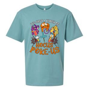 Hocus Pokeus Witch Nurse Halloween Medical Lab Tech Spooky Sueded Cloud Jersey T-Shirt