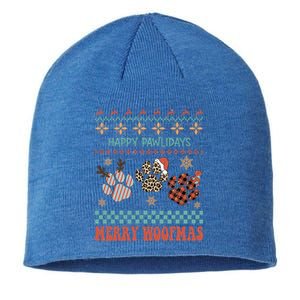 Happy Pawlidays Woof You A Merry Christmas Dog Meaningful Gift Sustainable Beanie