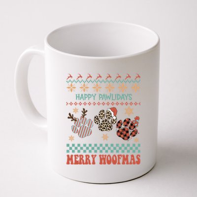 Happy Pawlidays Woof You A Merry Christmas Dog Meaningful Gift Coffee Mug