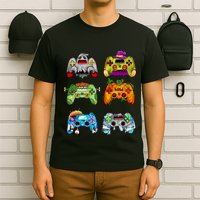 Halloween Pumpkin Witch Gaming Controllers Zombie T-Shirt