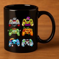Halloween Pumpkin Witch Gaming Controllers Zombie 11oz C Handle Ceramic Mug
