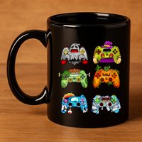 Halloween Pumpkin Witch Gaming Controllers Zombie 11oz C Handle Ceramic Mug