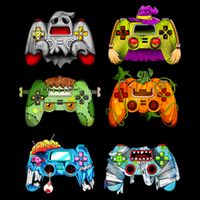 Halloween Pumpkin Witch Gaming Controllers Zombie 16 in Basic Backpack