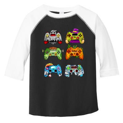 Halloween Pumpkin Witch Gaming Controllers Zombie Toddler Fine Jersey T-Shirt