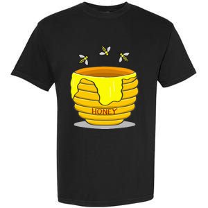 Honey Pot With Honey Bees Garment-Dyed Heavyweight T-Shirt