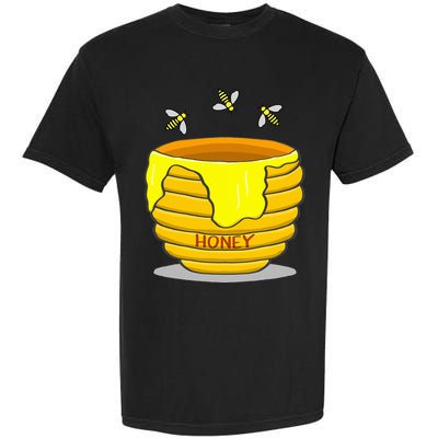 Honey Pot With Honey Bees Garment-Dyed Heavyweight T-Shirt